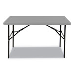 AbilityOne 7110016716418, SKILCRAFT Blow Molded Folding Tables, Rectangular, 30 x 96 x 29, Charcoal View Product Image