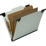 AbilityOne 7530016816250 SKILCRAFT Classification Folder, 2 Dividers, Letter Size,  Light Green, 10/Box View Product Image