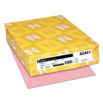 Neenah Paper Exact Vellum Bristol Cover Stock, 67lb, 8.5 x 11, Pink, 250/Pack View Product Image