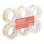 Universal Quiet Tape Box Sealing Tape, 3" Core, 1.88" x 110 yds, Clear, 6/Pack View Product Image