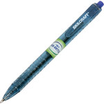 AbilityOne 7520016827168 SKILCRAFT Recycled Water Bottle Retractable Ballpoint Pens, 0.5 mm, Blue Ink, Clear Barrel, Dozen View Product Image