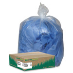 Earthsense Commercial Linear Low Density Clear Recycled Can Liners, 33 gal, 1.25 mil, 33" x 39", Clear, 100/Carton View Product Image