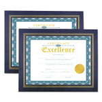Universal Leatherette Document Frame, Certificate/Document, 11 x 8 1/2, Blue, 2/Pack View Product Image
