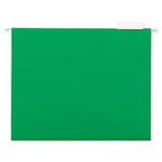 Universal Deluxe Bright Color Hanging File Folders, Letter Size, 1/5-Cut Tab, Bright Green, 25/Box View Product Image