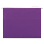 Universal Deluxe Bright Color Hanging File Folders, Letter Size, 1/5-Cut Tab, Violet, 25/Box View Product Image