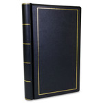 Wilson Jones Looseleaf Minute Book, Black Leather-Like Cover, 250 Unruled Pages, 8 1/2 x 14 View Product Image
