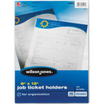 Wilson Jones Top-Loading Job Ticket Holder, Nonglare Finish, 9 x 12, Clear/Frosted, 10/Pack View Product Image