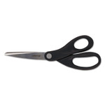 Universal Stainless Steel Office Scissors, 8" Long, 3.75" Cut Length, Black Straight Handle View Product Image