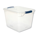 Rubbermaid Clever Store Basic Latch-Lid Container, 30 qt, 13.38" x 16.88" x 11.5", Clear View Product Image