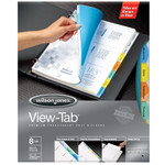 Wilson Jones View-Tab Transparent Index Dividers, 8-Tab, 11 x 8.5, Assorted, 5 Sets View Product Image