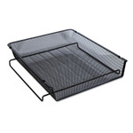 Universal Deluxe Mesh Stackable Front Load Tray, 1 Section, Letter Size Files, 11.25" x 13" x 2.75", Black View Product Image