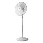 Alera 16" 3-Speed Oscillating Pedestal Stand Fan, Metal, Plastic, White View Product Image