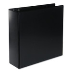 Universal Deluxe Round Ring View Binder, 3 Rings, 3" Capacity, 11 x 8.5, Black View Product Image