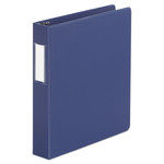 Universal Deluxe Non-View D-Ring Binder with Label Holder, 3 Rings, 1.5" Capacity, 11 x 8.5, Royal Blue View Product Image