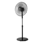 Alera 16" 3-Speed Oscillating Pedestal Stand Fan, Metal, Plastic, Black View Product Image