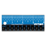 Victor Easy Read Stainless Steel Ruler, Standard/Metric, 12", Blue View Product Image