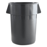 Boardwalk Round Waste Receptacle, Plastic, 44 gal, Gray View Product Image