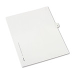 Avery Preprinted Legal Exhibit Side Tab Index Dividers, Allstate Style, 10-Tab, 15, 11 x 8.5, White, 25/Pack View Product Image