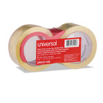 Universal Heavy-Duty Acrylic Box Sealing Tape with Dispenser, 3" Core, 1.88" x 54.6 yds, Clear, 2/Pack View Product Image