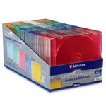 Verbatim CD/DVD Slim Case, Assorted Colors, 50/Pack View Product Image