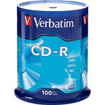 Verbatim CD-R Discs, 700MB/80min, 52x, Spindle, Silver, 100/Pack VER94554 View Product Image