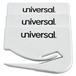 Universal Letter Slitter Hand Letter Opener w/Concealed Blade, 2 1/2", White, 3/Pack View Product Image