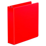 Universal Economy Non-View Round Ring Binder, 3 Rings, 2" Capacity, 11 x 8.5, Red View Product Image