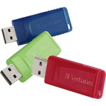 Verbatim Store 'n' Go USB Flash Drive, 16 GB, Assorted Colors, 3/Pack View Product Image