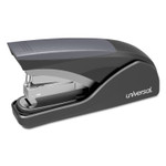 Universal Deluxe Power Assist Flat-Clinch Full Strip Stapler, 25-Sheet Capacity, Black/Gray View Product Image