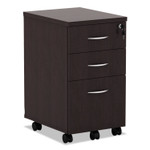 Alera Valencia Mobile Box/Box/File Pedestal File, 15.88w x 20.5d x 28.38h, Espresso View Product Image