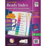 Avery Customizable TOC Ready Index Multicolor Dividers, 10-Tab, Letter AVE11165 View Product Image