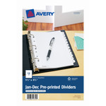 Avery Preprinted Tab Dividers, 12-Tab, 8.5 x 5 1/2 AVE11315 View Product Image