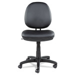 Alera Interval Series Swivel/Tilt Bonded Leather Task Chair, Supports up to 275 lbs, Black Seat/Black Back, Black Base View Product Image