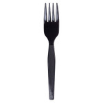 Dixie Plastic Cutlery, Heavy Mediumweight Forks, Black, 1,000/Carton DXEFM517 View Product Image