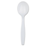 Dixie Plastic Cutlery, Heavyweight Soup Spoons, White, 1,000/Carton DXESH217 View Product Image