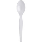 Dixie Plastic Cutlery, Heavyweight Teaspoons, White, 1,000/Carton DXETH217 View Product Image