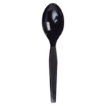 Dixie Plastic Cutlery, Heavy Mediumweight Teaspoons, Black, 1,000/Carton DXETM517 View Product Image