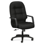 HON Pillow-Soft 2090 Series Executive High-Back Swivel/Tilt Chair, Supports up to 300 lbs., Black Seat/Black Back, Black Base HON2091CU10T View Product Image