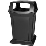 Rubbermaid Commercial Ranger Fire-Safe Container, Square, Structural Foam, 45 gal, Black RCP917388BLA View Product Image