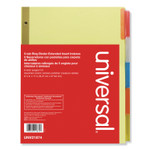 Universal Deluxe Extended Insertable Tab Indexes, 5-Tab, 11 x 8.5, Buff, 6 Sets UNV21874 View Product Image