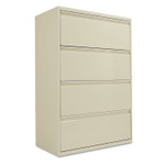 Alera Four-Drawer Lateral File Cabinet, 36w x 18d x 52.5h, Putty View Product Image