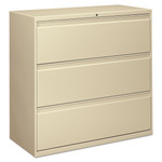 Alera Three-Drawer Lateral File Cabinet, 42w x 18d x 39.5h, Putty View Product Image