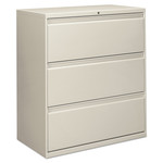 Alera Three-Drawer Lateral File Cabinet, 36w x 18d x 39.5h, Light Gray View Product Image