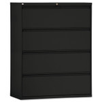 Alera Four-Drawer Lateral File Cabinet, 42w x 18d x 52.5h, Black View Product Image