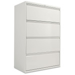 Alera Four-Drawer Lateral File Cabinet, 36w x 18d x 52.5h, Light Gray View Product Image