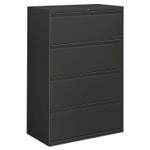 Alera Four-Drawer Lateral File Cabinet, 36w x 18d x 52.5h, Charcoal View Product Image