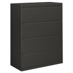 Alera Four-Drawer Lateral File Cabinet, 42w x 18d x 52.5h, Charcoal View Product Image