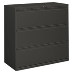Alera Three-Drawer Lateral File Cabinet, 42w x 18d x 39.5h, Charcoal View Product Image