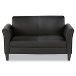 Alera Reception Lounge Furniture, Loveseat, 55.5w x 31.5d x 32h, Black View Product Image