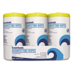 Boardwalk Disinfecting Wipes, 8 x 7, Lemon Scent, 75/Canister, 3 Canisters/Pack, 4/Pks/Ct View Product Image